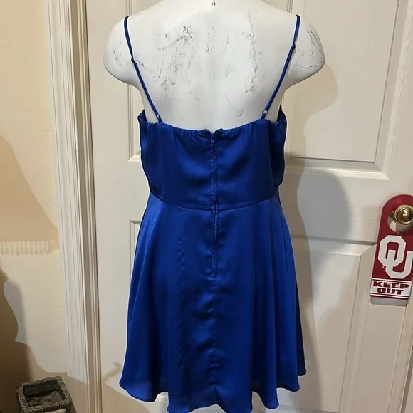 B Darlin Cobalt Blue Dress. Size 13/14 - Picture 4 of 10